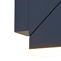 Steinhauer LED Au�enwandleuchte JACK, IP67, 2x 6.5W 2700K 295lm, verstellbar, schwarz matt / Abdeckungen mattwei�