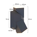 Steinhauer LED Au�enwandleuchte JACK, IP67, 2x 6.5W 2700K 295lm, verstellbar, schwarz matt / Abdeckungen mattwei�