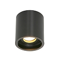 Steinhauer Aufbau-Downlight P�LITE SPOT, � 8.5cm, GU10 max. 40W, starr, schwarz matt