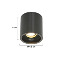 Steinhauer Aufbau-Downlight P�LITE SPOT, � 8.5cm, GU10 max. 40W, starr, schwarz matt
