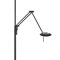 Steinhauer LED Deckenfluter ZODIAC, inkl. Leseleuchte mit Gelenkarm, 25+6W 2700K 2200+700lm, mit Touch-Dimmer, schwarz matt