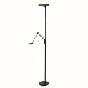 Steinhauer LED Deckenfluter ZODIAC, inkl. Leseleuchte mit Gelenkarm, 25+6W 2700K 2200+700lm, mit Touch-Dimmer, schwarz matt