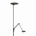 Steinhauer LED Deckenfluter ZODIAC, inkl. Leseleuchte mit Gelenkarm, 25+6W 2700K 2200+700lm, mit Touch-Dimmer, schwarz matt
