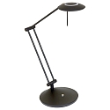 Steinhauer LED Tischleuchte ZODIAC, mit Gelenkarm, 6W 2700K 700lm, CRi >90, mit Touch-Dimmer, schwarz matt