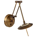 LED Wandleuchte ZODIAC, mit Gelenkarm, 6W 2700K 700lm, CRi >90, mit Touch-Dimmer, bronze