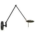 Steinhauer LED Wandleuchte ZODIAC, mit Gelenkarm, 6W 2700K 700lm, CRi >90, mit Touch-Dimmer, bchwarz matt