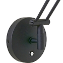 Steinhauer LED Wandleuchte ZODIAC, mit Gelenkarm, 6W 2700K 700lm, CRi >90, mit Touch-Dimmer, bchwarz matt