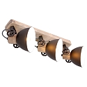 Mexlite Spot GEARWOOD, 3 flames, bronze