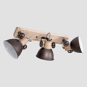 Mexlite Spot GEARWOOD, 3 flames, bronze
