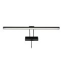 Steinhauer LED Bilderleuchte LITHO, 60cm, 9W 2200-4000K (CCT) 850lm, CRi >90, dimmbar, neigbar, Euro-Steckerkabel, schwarz matt