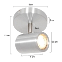 Aufbaustrahler UPROUND, IP44, 1-flammig, inkl. GU10 LED 4.6W 2200-2700K 480lm (D2W), dreh- und neigbar