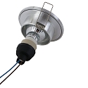 Steinhauer Einbaustrahler P�LITE SPOT, IP44, � 8.5cm, GU10 max.40W, starr, Aluminium / Glas klar, stahl geb�rstet