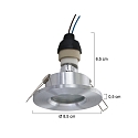 Steinhauer Einbaustrahler P�LITE SPOT, IP44, � 8.5cm, GU10 max.40W, starr, Aluminium / Glas klar, stahl geb�rstet