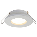 Steinhauer Einbaustrahler P�LITE SPOT, IP44, � 8.5cm, GU10 max.40W, starr, Aluminium / Glas klar, wei� matt