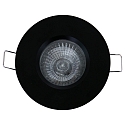 Steinhauer recessed luminaire P�LITE SPOT round, rigid, with open cable GU10 IP44, black matt dimmable