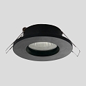 Steinhauer recessed luminaire P�LITE SPOT round, rigid, with open cable GU10 IP44, black matt dimmable