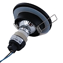 Steinhauer recessed luminaire P�LITE SPOT round, rigid, with open cable GU10 IP44, black matt dimmable