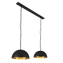 Steinhauer Steinhauer Pendant luminaire SEMICIRKEL, 2 flames, black