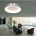 Steinhauer LED Deckenleuchte RINGLEDE, � 38cm, 30W 2700K 2800lm, direkt / indirekt, dimmbar, silber matt