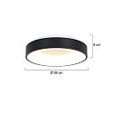 Steinhauer LED Deckenleuchte RINGLEDE, � 38cm, 30W 2700K 2800lm, direkt / indirekt, dimmbar, schwarz matt