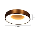 Steinhauer LED Deckenleuchte RINGLEDE, � 48cm, 40W 2700K 3600lm, direkt / indirekt, dimmbar, bronze