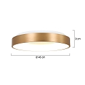 Steinhauer LED Deckenleuchte RINGLEDE, � 48cm, 40W 2700K 3600lm, direkt / indirekt, dimmbar, gold matt