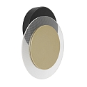 wall and ceiling luminaire LIDO round, adjustable, indirect, perforated IP20, black matt dimmable
