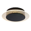 Steinhauer wall and ceiling luminaire LIDO round, adjustable, indirect, perforated IP20, black matt dimmable