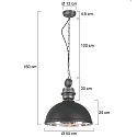 Mexlite Mexlite Pendant luminaire GAEVE, 1 flame, black