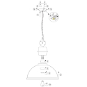 Mexlite Mexlite Pendant luminaire GAEVE, 1 flame, black