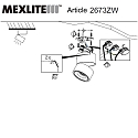 Mexlite ceiling luminaire FEZ 1 flame, round, swivelling, rotatable, set back IP20, black matt dimmable