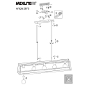 Mexlite pendant luminaire BUCKLEY 5 flames, adjustable E27 IP20, black matt dimmable