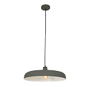 Steinhauer Pendelleuchte KRISIP, � 50cm, flach, E27, Metall, grau matt