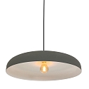 Steinhauer Pendelleuchte KRISIP, � 50cm, flach, E27, Metall, grau matt