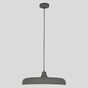 Steinhauer Pendelleuchte KRISIP, � 50cm, flach, E27, Metall, grau matt