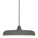 Steinhauer Pendelleuchte KRISIP, � 50cm, flach, E27, Metall, grau matt