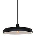 Steinhauer Pendelleuchte KRISIP, � 50cm, flach, E27, Metall, schwarz matt