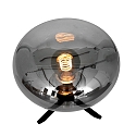 Steinhauer table lamp REFLEXION - � 22CM 1 flame, flat, with switch, with plug E27 IP20, black matt 