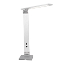 Steinhauer LED Tischleuchte SERENADE, 10W (2200-4000K (CCT) 900lm, neigbar / Kopf drehbar, mit Push-Dimmer, stahl geb�rstet