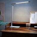 Steinhauer LED Tischleuchte SERENADE, 10W (2200-4000K (CCT) 900lm, neigbar / Kopf drehbar, mit Push-Dimmer, stahl geb�rstet