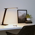 Steinhauer LED Tischleuchte SERENADE, 10W (2200-4000K (CCT) 900lm, neigbar / Kopf drehbar, mit Push-Dimmer, schwarz matt