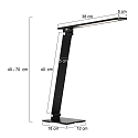 Steinhauer LED Tischleuchte SERENADE, 10W (2200-4000K (CCT) 900lm, neigbar / Kopf drehbar, mit Push-Dimmer, schwarz matt