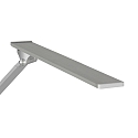 LED Stehleuchte SERENADE, 8W 2200-4000K (CCT) 810lm, mit Gelenkarm + Push-Dimmer, stahl geb�rstet / alu