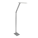 LED Stehleuchte SERENADE, 8W 2200-4000K (CCT) 810lm, mit Gelenkarm + Push-Dimmer, stahl geb�rstet / alu