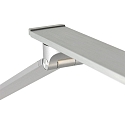 LED Stehleuchte SERENADE, 8W 2200-4000K (CCT) 810lm, mit Gelenkarm + Push-Dimmer, stahl geb�rstet / alu