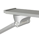LED Stehleuchte SERENADE, 8W 2200-4000K (CCT) 810lm, mit Gelenkarm + Push-Dimmer, stahl geb�rstet / alu