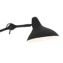 anne light & home wall luminaire KASKET with switch, with jointed arm, with plug E27 IP20, black matt 