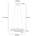 Steinhauer LED Pendelleuchte RINGLEDE, � 48cm, 40W 2700K 3600lm, direkt / indirekt, dimmbar, wei�