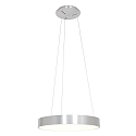 Steinhauer pendant luminaire RINGLEDE - � 48CM large, round, direct / indirect IP20, silver brushed dimmable