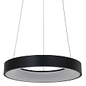 Steinhauer LED Pendelleuchte RINGLEDE, � 48cm, 40W 2700K 3600lm, direkt / indirekt, dimmbar, schwarz matt